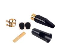Healeved Kit Saxophone Alto Becs, Boucle à Anneau Cuivre, Capuchon, Coussin et Anche, Livré Morceau D’Étui et Tampon pour Protection