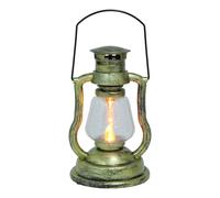 Healeved Lampe à Pétrole Rétro Rechargeable 1 Pièce Lampe Portative en Métal Couleur Bleu-Vert Vintage pour Maison Ambiance Festival Éclairage D’Intérieur sans Piles Décoration Bar et