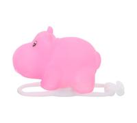 Healeved Lampe pour Vélo Garçon et Filles avec Motif Hippopotame Coloré Accessoire de Guidon Silencieux Fixation Élastique en Silicone Compatible Guidon 7-13 CM Lampe LED Solide sans