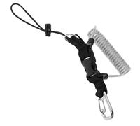 Healeved Lanière de Plongée Spirale Rétractable Acier Inoxydable avec Boucle à Dégagement Rapide pour Caméra et Lumière Sous- Sangle Sécurisée pour Plongée et Snorkeling