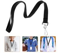 Healeved Lanière pour Badge en Polyester Noir Cordon Tour de Cou Multifonction Porte-Badge Professionnel Sécurisé pour Cartes D’Identité Travail Étudiants et Accès Usage Quotidien
