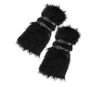 Healeved Leg Warmers Furry Boots Cover For Women Winter Warm Stockings Long Cozy Soft Leggings For Cold Weather Adjustable Straps