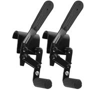 Healeved Leviers de Frein pour Fauteuil Roulant en Métal Noir, Paire de 2 Pièces, Pièces de Rechange Fixation par Vis pour Frein Arrière, Système de Freinage Sécurisé et Compatible