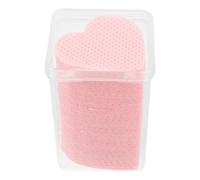 Healeved Lingettes Dissolvantes pour Vernis à Ongles 200 Pcs Coton Non Pelucheux Forme Cœur Rose Disques pour Nettoyage et Démaquillage des Ongles Pratique pour Voyage et Manucure