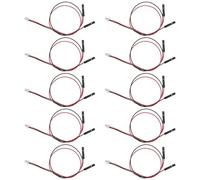 Healeved Lot de 10 Câbles Adaptateurs Mâle-femelle - Câble de Connexion 2 Broches pour Carte Mère de Capteur - Compatibilité de Remplacement Des Bornes de Câblage pour Projets Électriques Diy