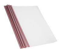 Healeved Lot de 10 Chemises Transparentes à Barre Coulissante Format A4 Couverture de Rapports en Plastique Léger Couleur Rose Clair Pochettes de Classement pour Documents Scolaires et