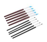 Healeved Lot de 10 de Sculpture en Silicone pour Vernis à Ongles Outils de Manucure Multi-Usages Pinceaux à Dessin Souples pour Nail Art pour Création de Motifs 3D et Sculptures