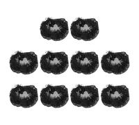 Healeved Lot de 10 filets à chignon de ballet pour femmes et filles, noirs, élastiques et réutilisables, pour la danse et les artistes.