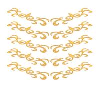 Healeved Lot de 10 Patchs Thermocollants Dorés à Broder Appliques en Tissu pour Vêtements et Jeans Patchs de Réparation et Loisirs Créatifs Décorations Brodées pour Costumes