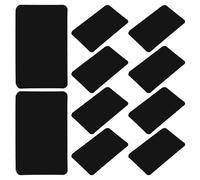 Healeved Lot de 10 Porte-Étiquettes Noirs en Plastique Solide, Mini Panneaux à Craie pour Présentoirs de Pâtisseries et Boulangeries, Support Compact pour Étiquettes Gâteaux et Codes Qr en