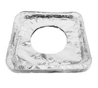 Healeved Lot de 10 Protège-brûleurs en Aluminium Épais 0,09 Mm, Carrés 22 Cm, Protection Anti-huile pour Cuisinière à Gaz, Revêtements Résistants la Graisse, Compatible Plupart