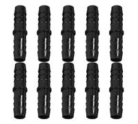 Healeved Lot de 10 Raccords à Embout Cannelé 12 MM en Polypropylène, Adaptateurs pour Tuyaux d'Eau, Connecteurs de Plomberie pour Systèmes de Pompe, Kit de Réparation Tuyau, Usage