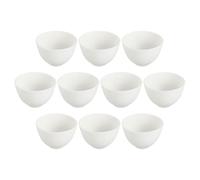 Healeved Lot de 10 set de Bols en Silicone pour Masques Faciaux Bol Mélangeur Moyen Blanc Résistant et Facile à Nettoyer pour Soins DIY et Usage Professionnel à Domicile Institut