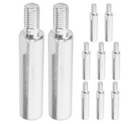 Healeved Lot de 10 Tiges d'Extension M10 pour Meuleuse d'Angle Rallonge en Acier Robuste Accessoires Multifonctions pour Polisseuse Électrique Kit Complet pour Meulage Découpe et