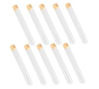 Healeved Lot de 10 Tubes à Essai en Verre Transparent 15X150Mm avec Bouchons en Liège Récipients de Stockage d'Échantillons Étanches Flacons à Centrifuger pour Laboratoire et Sciences
