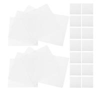 Healeved Lot de 100 Chiffons de Polissage en Daim 8x8 Cm Blanc pour Bijoux Argenté Or Jade, Chiffon de Nettoyage et Essuyage Argenterie, Outil Polyvalent pour Entretien et Polissage