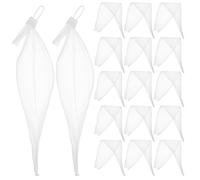 Healeved Lot de 100 Paquet D'épicerie en Filet Réutilisables en PP et PE, Grosse Capacité, Petite Boucle, Solution Sûre Transport Rangement des Œufs, Fruits et Fruits de Mer