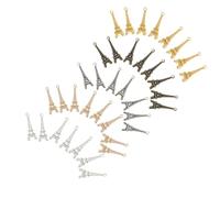 Healeved Lot de 100 Pendentifs Tour Eiffel en Alliage Vintage Breloques Métal Antique Multicolores 5 Couleurs X 20 Pcs Accessoires DIY pour Colliers Bracelets et Porte-Clés Décoration