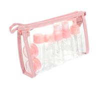 Healeved Lot De 11 Set De Flacons Cosmétiques Rouges, Bouteilles De Lotion Vides Portables, Plastique Sûr, Kit De Stockage Pour Soins Visage Et Voyage