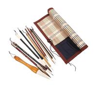 Healeved Lot de 11 Set de Pinceaux de Calligraphie Chinoise en Poils de Loup pour Peinture Traditionnelle, Stylo Pinceau Sumi Professionnel Organisateur, pour Dessin, Écriture et Art