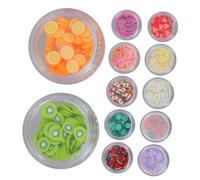 Healeved Lot de 12 Autocollants Holographiques pour Nail Art Pièces de Manucure en Argile Polymère pour Femmes Ensemble de Pièces Décoratives Colorées
