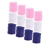 Healeved Lot de 12 Bandes Anti-Transpiration pour Poignets en Tissu Éponge Coton-Polyester Bracelets de Poignet Élastiques et Respirants pour Garçon et Filles et Adolescents Protection