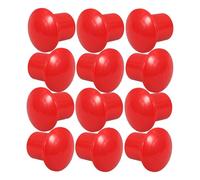 Healeved Lot de 12 Capuchons de Protection Renforcée pour Barres d'Armature Plastique Rouge Forme Champignon Taille Standard Sécurité Chantier Construction Accessoires Solide et
