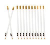 Healeved Lot de 12 Crayons à Sourcils Blancs en Bois avec Taille-crayon, Maquillage Longue Tenue, Résistant la Transpiration, Format Portable pour Dessin Précis des Sourcils