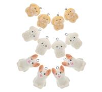 Healeved Lot De 12 Pendentifs En Forme De Chien De Dessin Animé Breloques Pour Chiot Ornements Pour La Fabrication De Bracelets Pendentifs À Thème De Chien Breloques Corgi Floquées