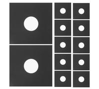 Healeved Lot de 12 Pochettes en Papier Kraft Noir pour Vinyles 30 CM avec Intérieur Perforé Protection Anti-Rayures et Anti-Humidité Pochettes Extérieures pour Disques Vinyle Vintage
