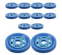Healeved Lot de 12 Sets de Anneaux pour Filet de Pêche à Main Bleu Support Séparateur de Ligne pour Filet Américain Accessoire Étanche Anti-Emmêlement pour Entretien et Réparation