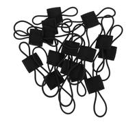 Healeved Lot de 15 Sangles Élastiques Tactiques pour Paquet à Dos Fixations Résistantes aux Intempéries Réglables en Noir Tailles Petites Moyennes et Grandes Organisateur pour