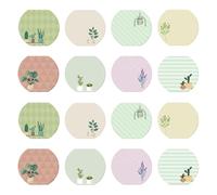 Healeved Lot de 16 Blocs-Notes Autocollants Plantes Format Compact Papier Adhésif Coloré Kit 8 Designs Originaux pour Bureau École et Fournitures de Classe