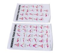 Healeved Lot de 2 Affiches D'exercices de Yoga 70x50 Cm pour Débutants - Guide des Postures de Yoga du Soir en Papier Épais - Art Mural Décoratif pour Studio et Salle de Sport à Domicile