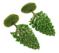 Healeved Lot de 2 Arbres Miniatures Réalistes pour Diorama Maquettes de Trains Miniatures Décor de Paysage Routier Petits Arbres Décoratifs Légers pour Micro-Paysages