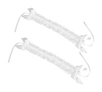Healeved Lot de 2 bandeaux blancs Lolita serre-têtes pour cosplay de soubrette - Accessoires de cheveux en dentelle mignons pour femmes - Bandeau pour déguisement de, costume de thé ou