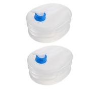 Healeved Lot de 2 bidons Pliables avec Robinet - Seau à Eau Pliable de 3 L/0,8 Gallon avec poignée - Gourde de Rangement pour la randonnée et Le Camping.