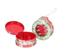 Healeved Lot de 2 Boîtes de Rangement de Noël en Fer Blanc de Cloche Boîte à Bonbons Portable Coffret Métal Léger et Créatif pour Fêtes et Décoration Festive