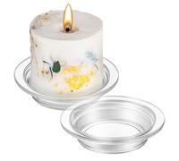 Healeved Lot de 2 Bols Ronds en Verre pour Chauffe-cire, pour Brûleurs à Huile Et à Cire