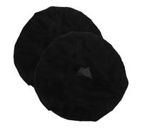 Healeved Lot de 2 Bonnets de Nuit en Satin Élastique pour Garçon et Filles Bonnets Doux Noirs pour Dormir Protection Cheveux Confort Léger et Ajustable Soins Capillaires Nuit