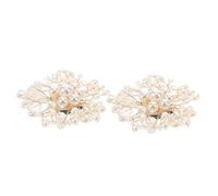 Healeved Lot De 2 Boucles De Chaussures Amovibles En Perles Pour Baskets Clips De Chaussures En Alliage De Zinc Doré