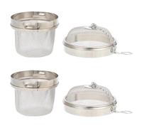 Healeved Lot de 2 Boules Infuseur de Thé en Acier Inoxydable Argenté, Panier à Bijoux et Montre Résistant Haute Température, Passoire Fine Maison Bureau