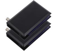 Healeved Lot de 2 Charnières à Barillet Noires pour Portes Vitrées D'armoires, sans Perçage, Acier Alliage Zinc, Pivot et Inférieur, Adaptées Verre sans Cadre, Installation Facile, Solide,