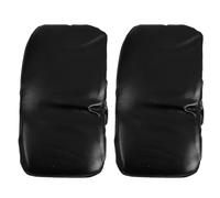 Healeved Lot de 2 Coussins D'accoudoir en Mousse à Mémoire de Forme pour Chaise de Bureau et Gaming, Soulage la Pression et Douleurs, Revêtement Cuir PU Noir, Usage Bureau et Voyage