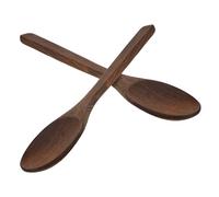 Healeved Lot de 2 Cuillères en Bois pour Soupe et Dessert, Poignées Confortables, Multifonctions, pour Hôtels et Supermarchés