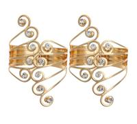 Healeved Lot de 2 Embrasses pour Rideaux en Métal Doré, Fixation Stable pour Draperies, Accessoires Décoratifs Polyvalents pour Salon et Chambre, Pince Solide et Élégante, Embrasse Rideau