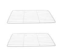 Healeved Lot de 2 Étagères à Grille Blanches 28×17 Cm en Métal Robuste pour Congélateur, Étagère de Rangement pour Réfrigérateur Circulation D'air Optimale, Organisateur Polyvalent