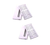 Healeved Lot de 2 Faux Faits Main Naturels Souples Volumineux Et Bouclés pour Le Maquillage Multi-usages Magnétiques 10 Paires