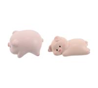 Healeved Lot de 2 Figurines Miniatures en Résine de Cochons Mignons pour Décoration de Tableau de Bord de Voiture, Accessoires Intérieurs Compacts et Résistants pour Ambiance Kawaii