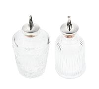Healeved Lot de 2 Flacons D'amers Japonerie en Verre Bouchon Fin, Bouteilles Rétro pour Cocktails, Apportant Goût Subtil et Arôme Délicat